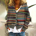 Cressida - Women's Striped Open Front Cardigan