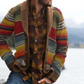 Dalton - Men's Striped Knit Cardigan