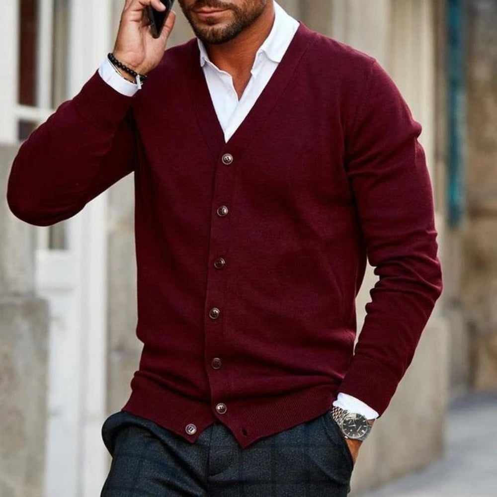 Darius - Men's Button Up Knit Cardigan
