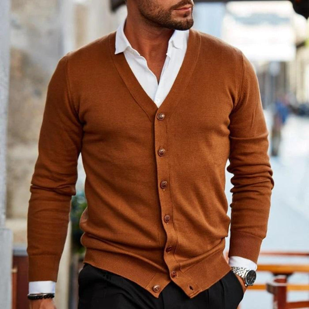 Darius - Men's Button Up Knit Cardigan