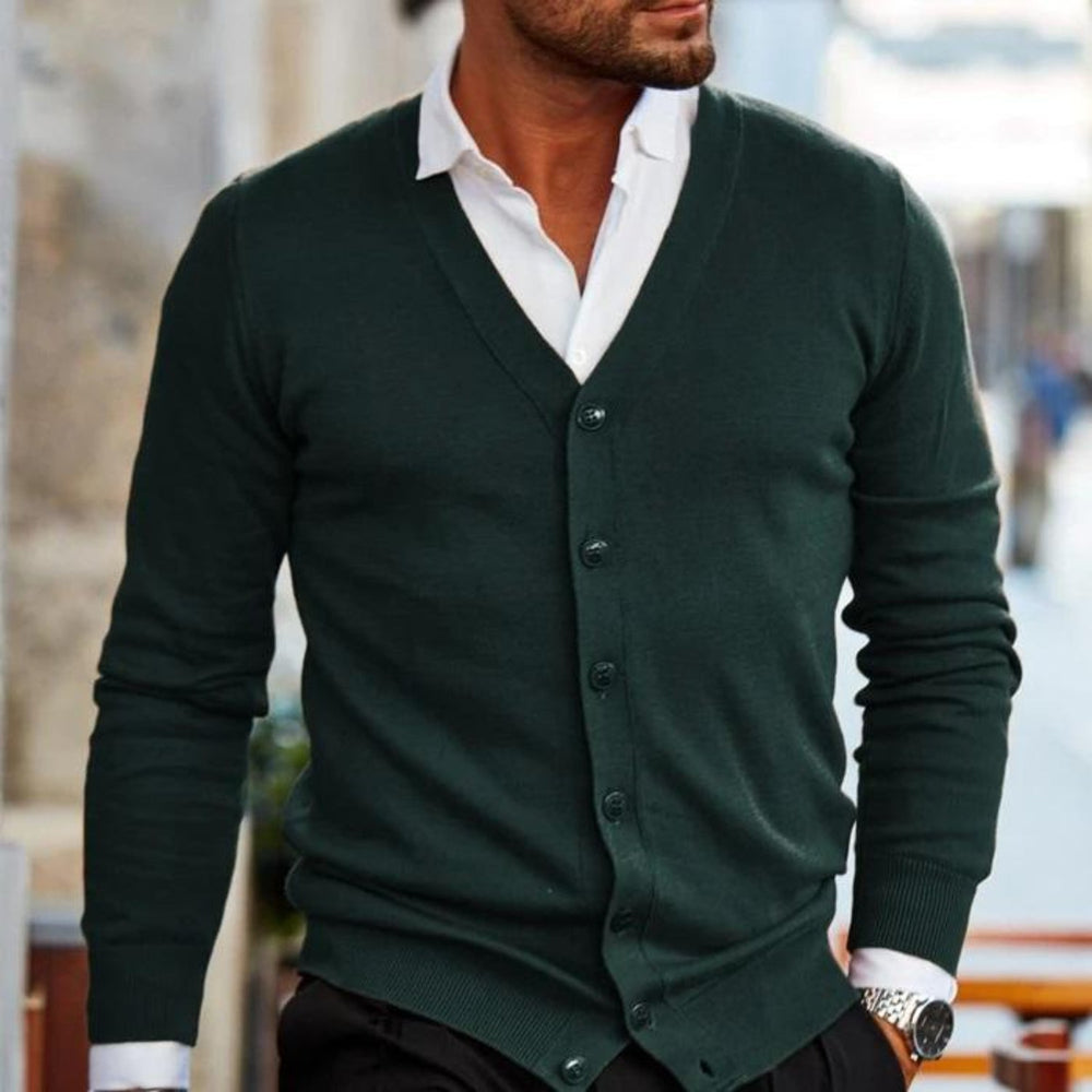 Darius - Men's Button Up Knit Cardigan