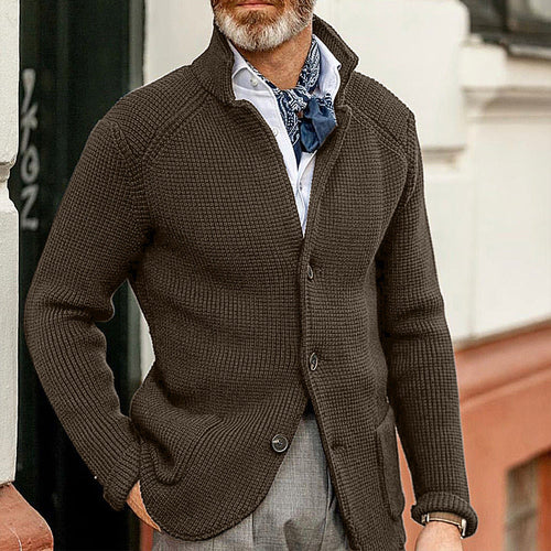 Declan - Men's Shawl Collar Knit Cardigan