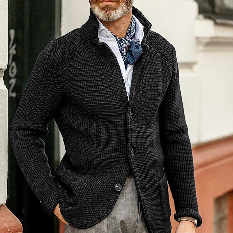 Declan - Men's Shawl Collar Knit Cardigan