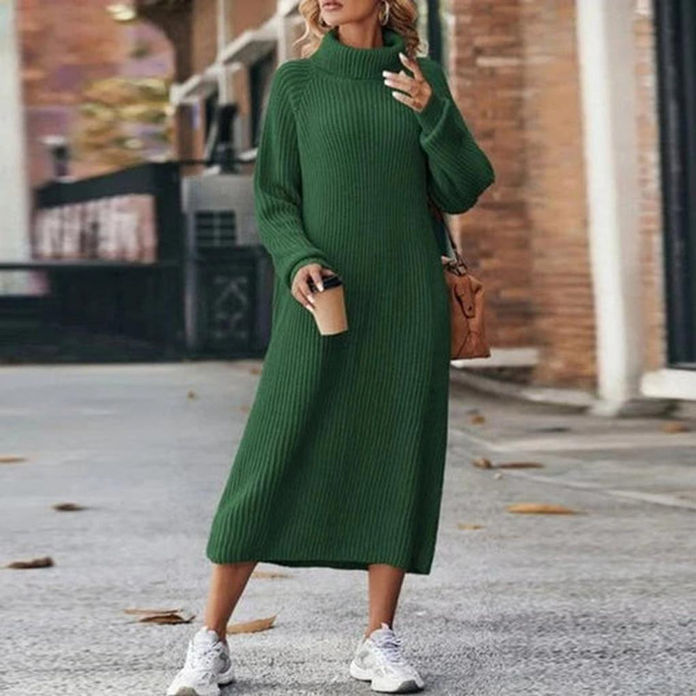 Della - Women's Long Sleeve Knit Sweater Dress