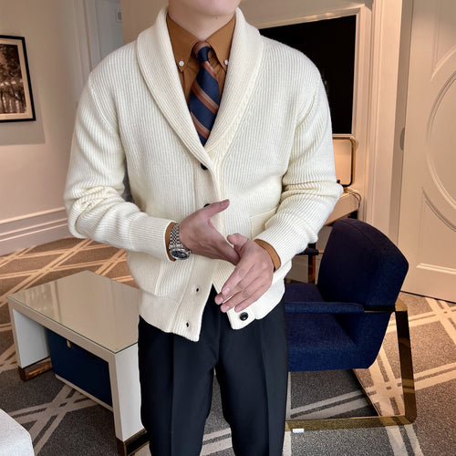 Desmond - Men's V Neck Knit Cardigan