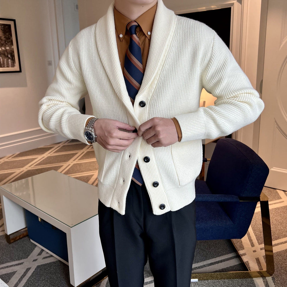 Desmond - Men's V Neck Knit Cardigan
