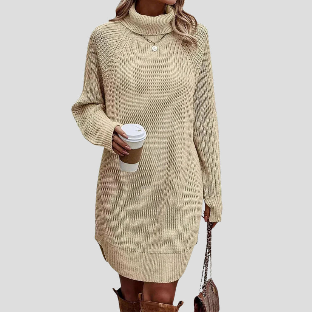 Dorothea - Women's Turtleneck Knit Dress