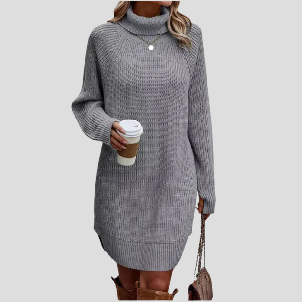 Dorothea - Women's Turtleneck Knit Dress