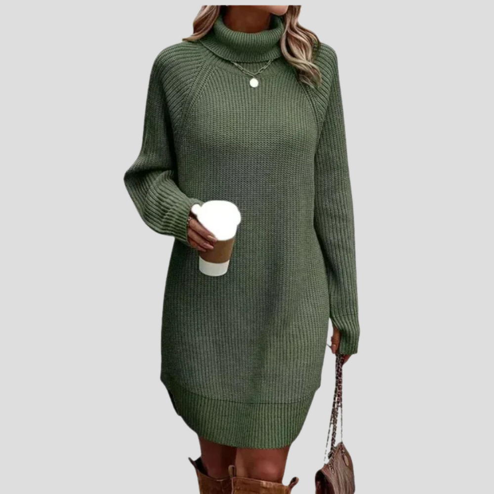 Dorothea - Women's Turtleneck Knit Dress