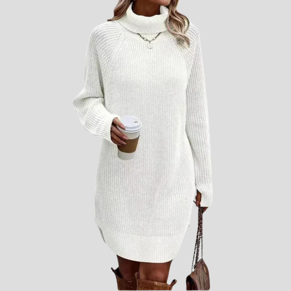 Dorothea - Women's Turtleneck Knit Dress