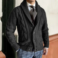 Eamon - Men's Shawl Collar Cable Knit Cardigan