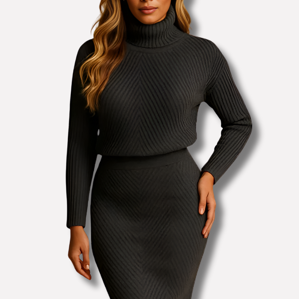 Eloise - Women's Midi Knit Sweater Dress