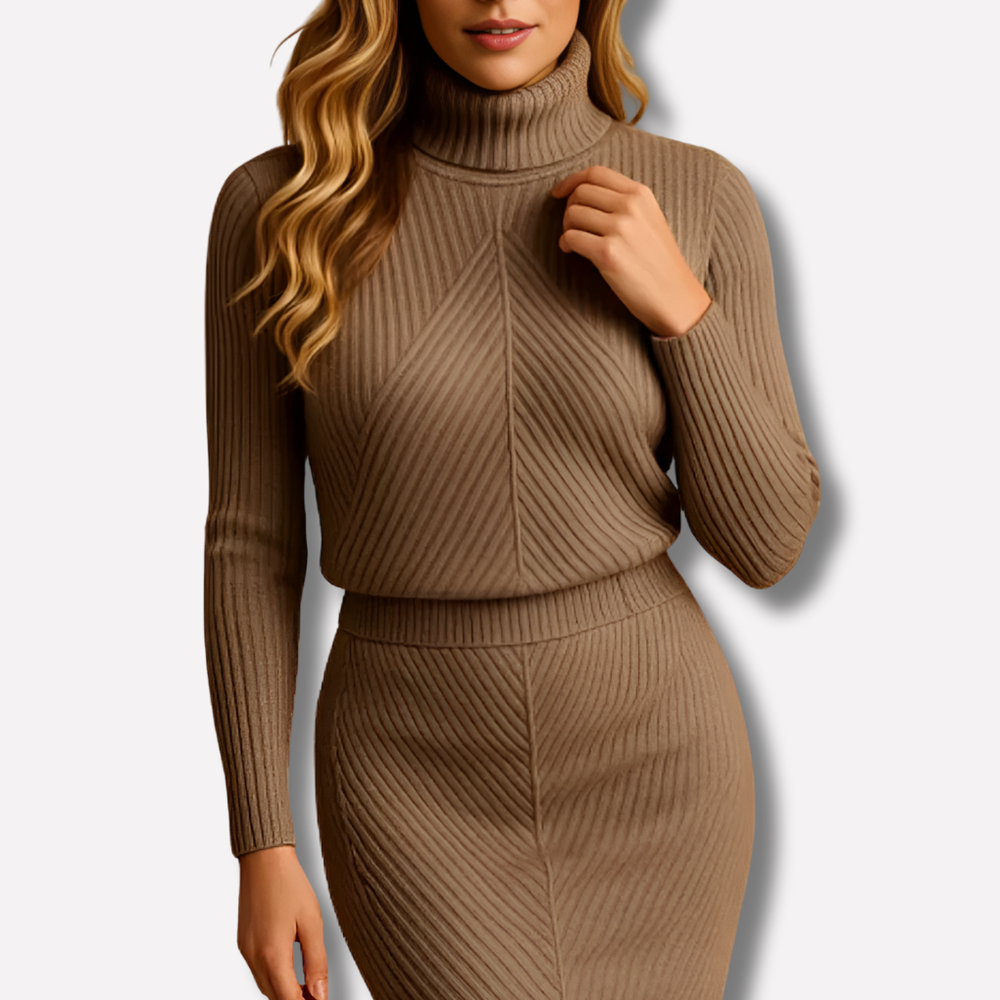 Eloise - Women's Midi Knit Sweater Dress