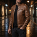 Franklin - Men's Slim Fit Leather Jacket