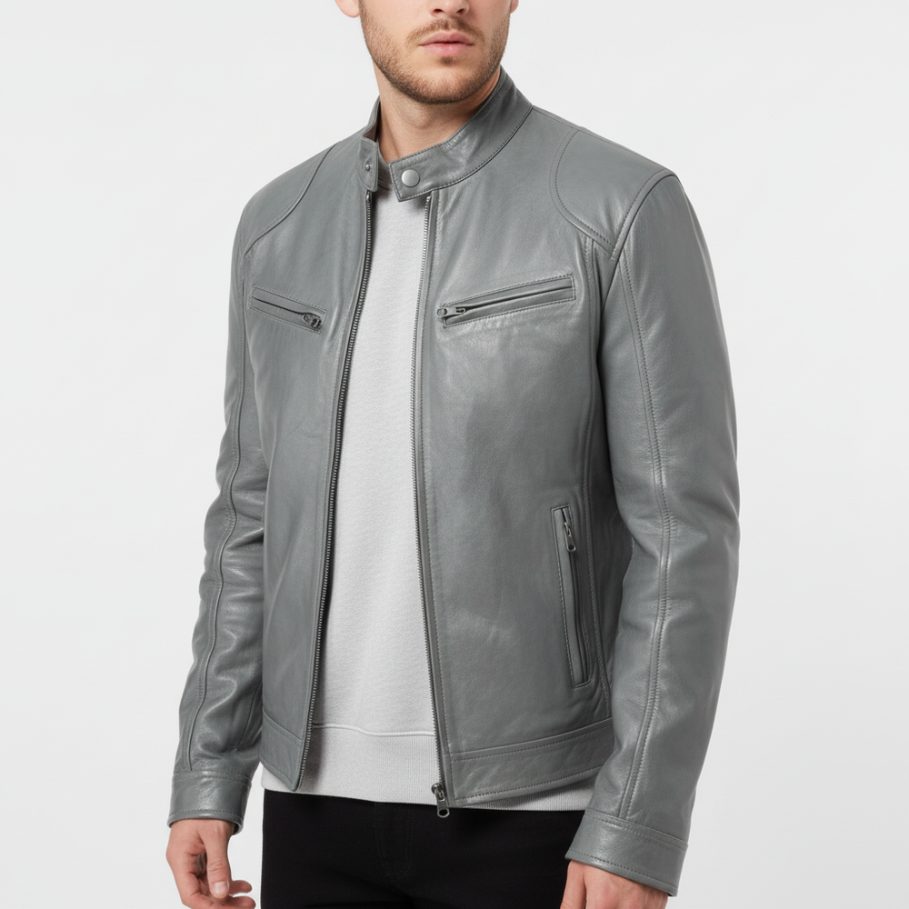 Franklin - Men's Slim Fit Leather Jacket