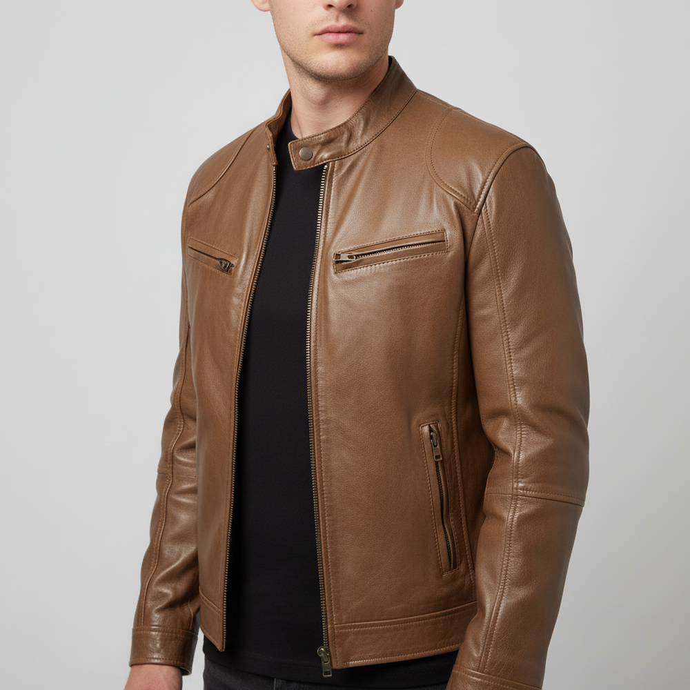 Franklin - Men's Slim Fit Leather Jacket