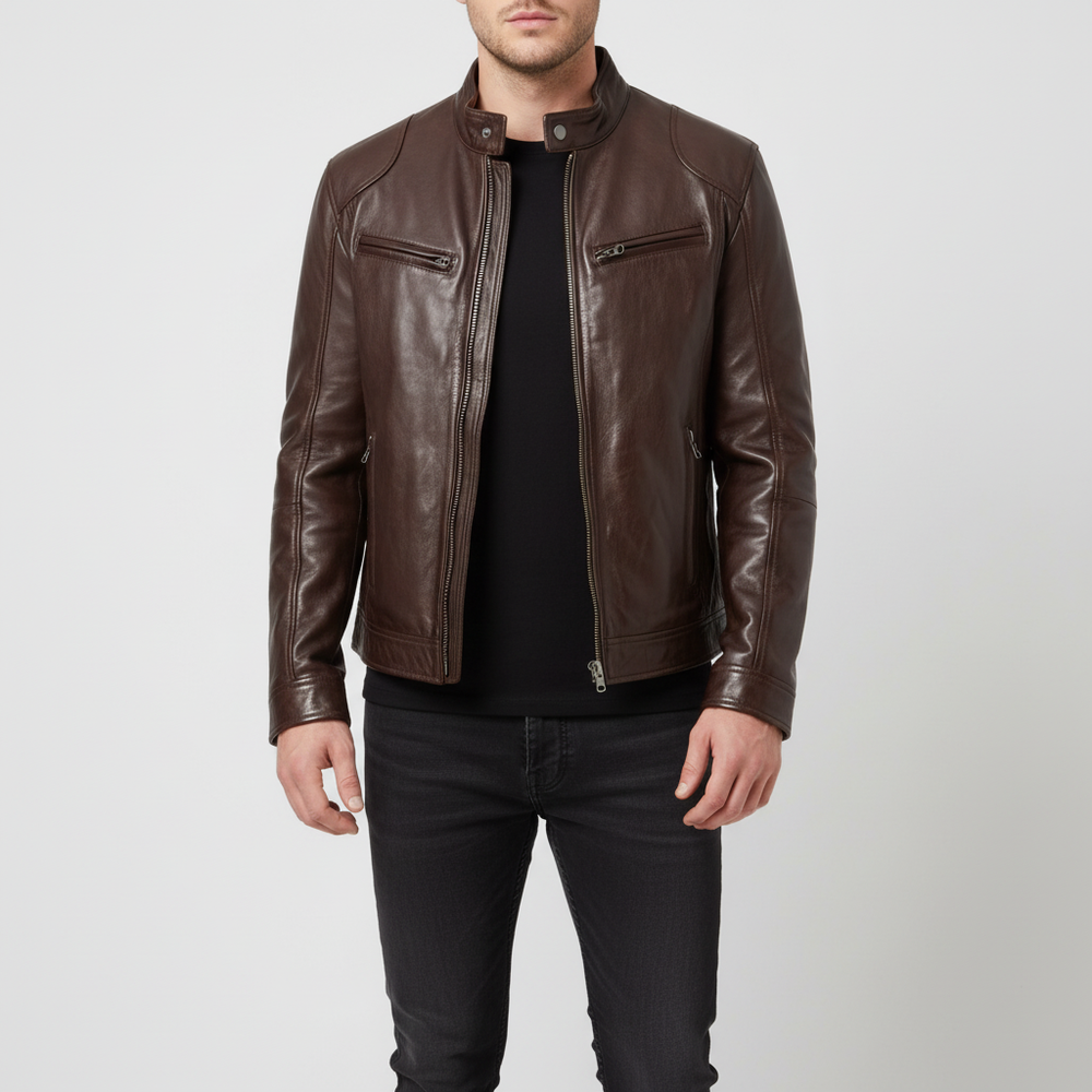 Franklin - Men's Slim Fit Leather Jacket