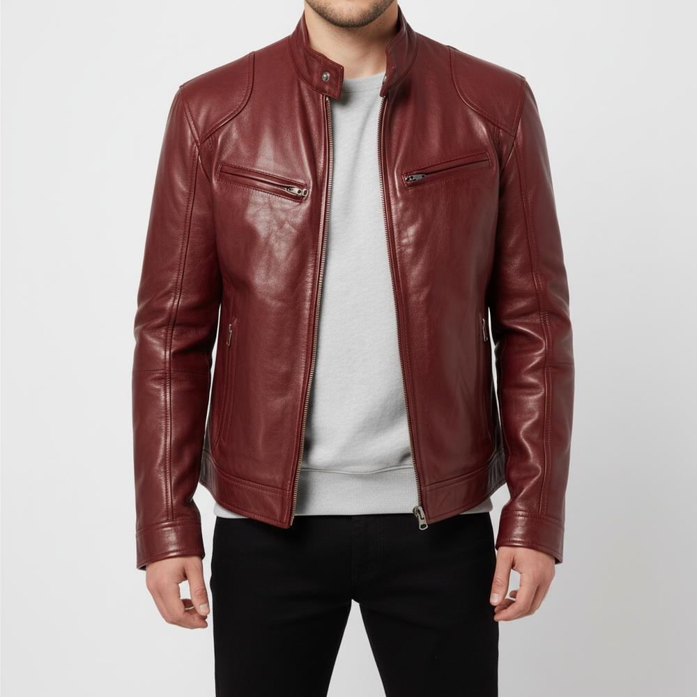 Franklin - Men's Slim Fit Leather Jacket