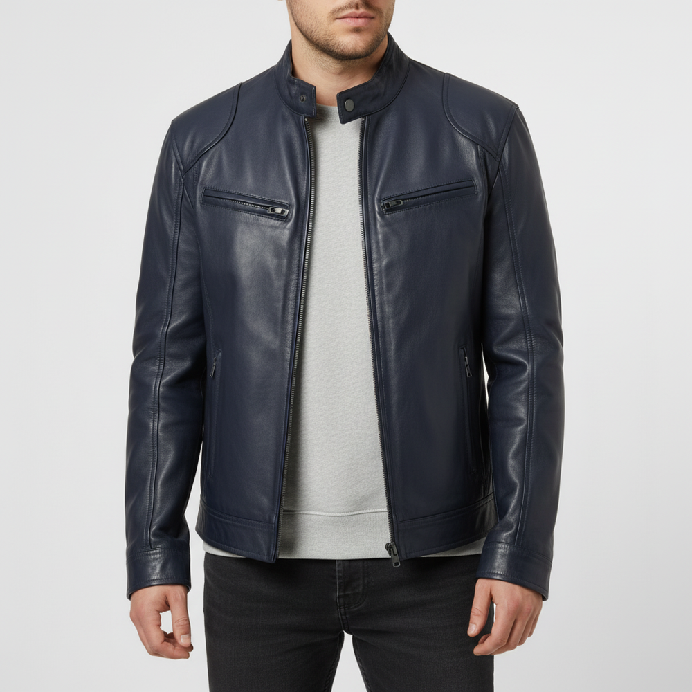 Franklin - Men's Slim Fit Leather Jacket