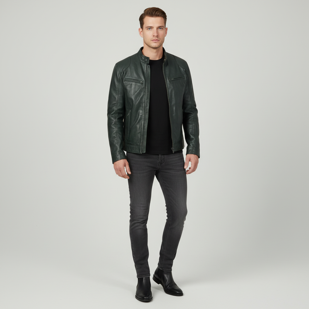 Franklin - Men's Slim Fit Leather Jacket