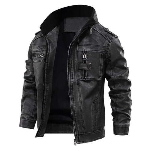 Gareth - Men's Faux Leather Field Jacket