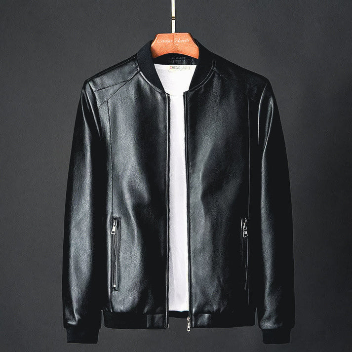 Godfrey - Men's Faux Leather Moto Jacket