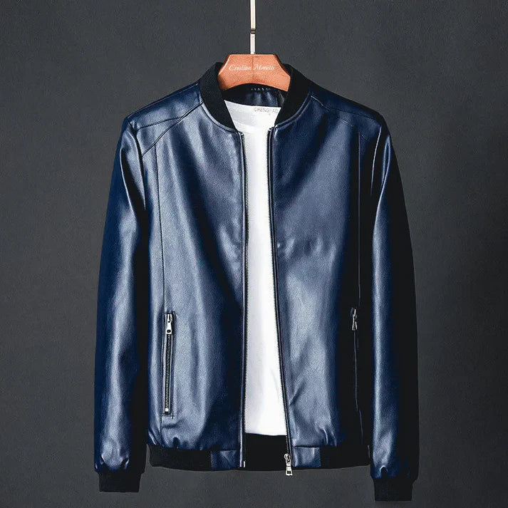 Godfrey - Men's Faux Leather Moto Jacket