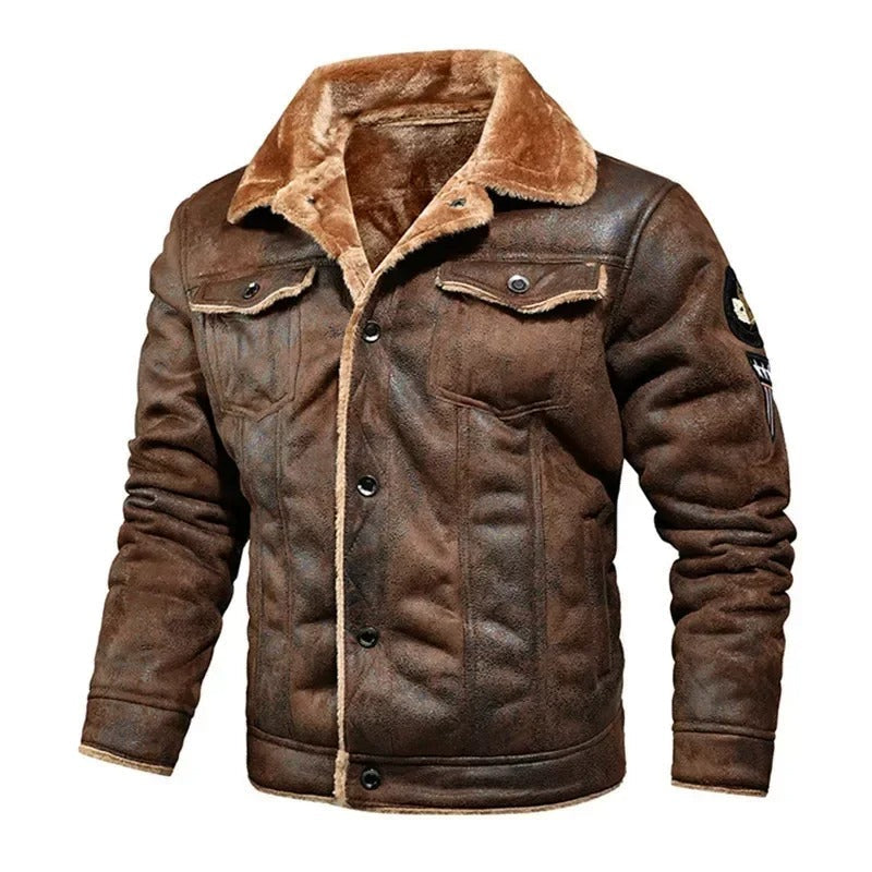 Gregor - Men's Oversized Leather Trucker Jacket