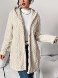 Gwen - Women's Hooded Cable Knit Cardigan
