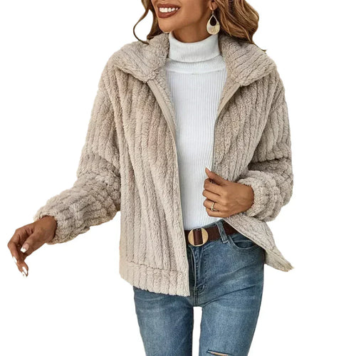 Hazel - Women's Sherpa Fleece Jacket