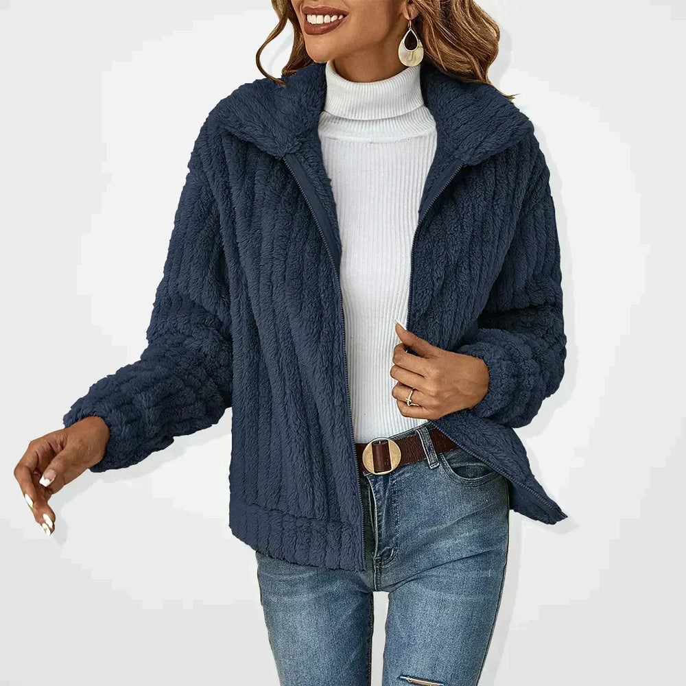 Hazel - Women's Sherpa Fleece Jacket