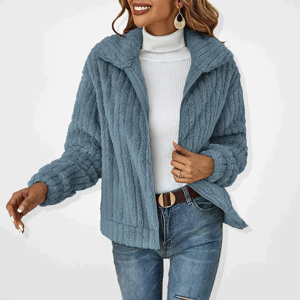 Hazel - Women's Sherpa Fleece Jacket