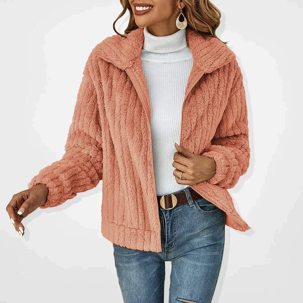 Hazel - Women's Sherpa Fleece Jacket