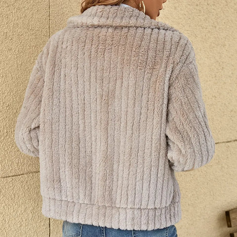 Hazel - Women's Sherpa Fleece Jacket