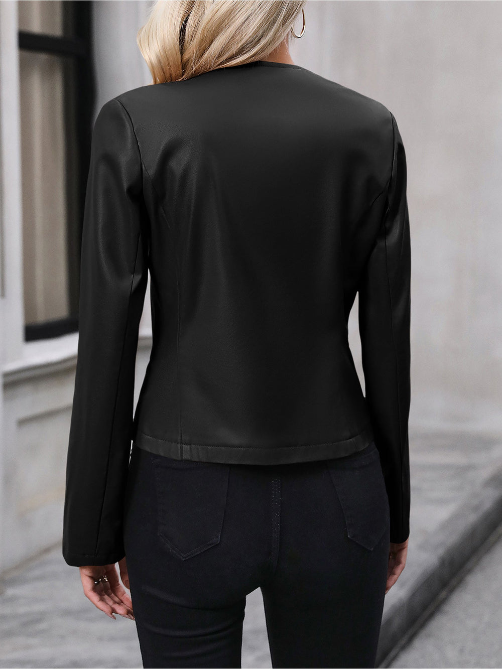 Ingrid - Women's Cropped Leather Jacket
