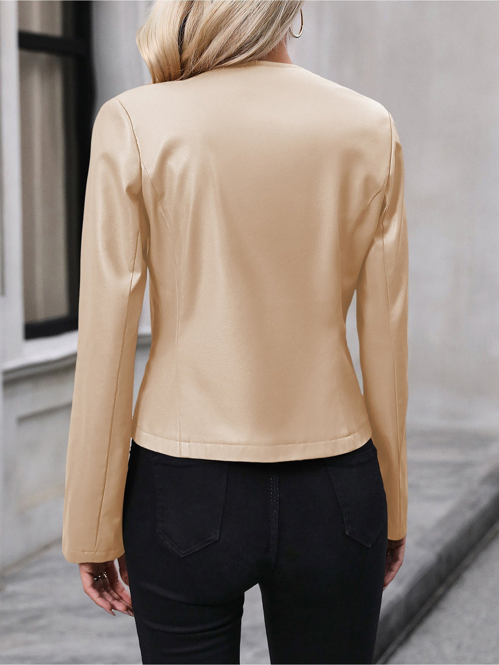 Ingrid - Women's Cropped Leather Jacket