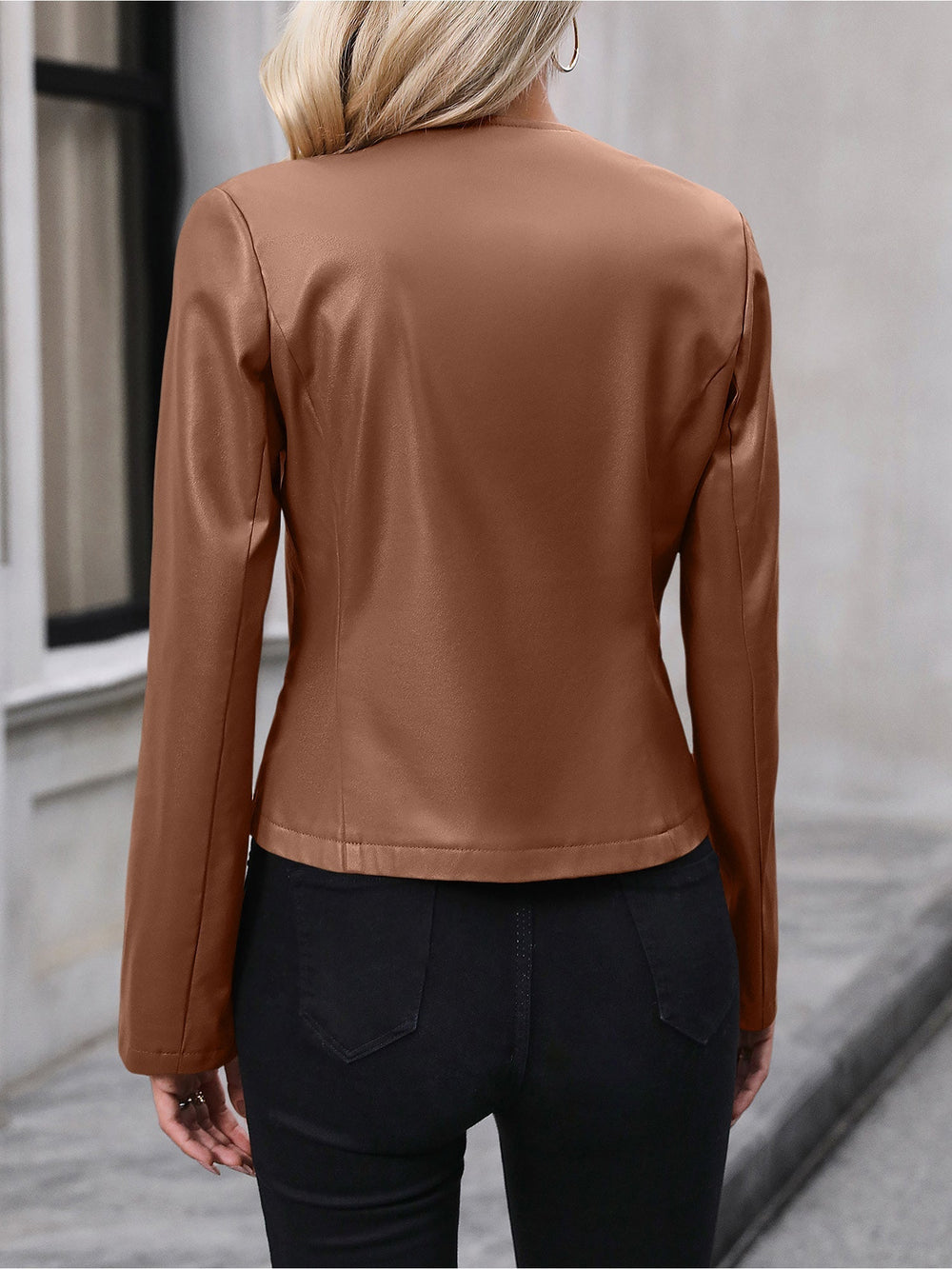 Ingrid - Women's Cropped Leather Jacket