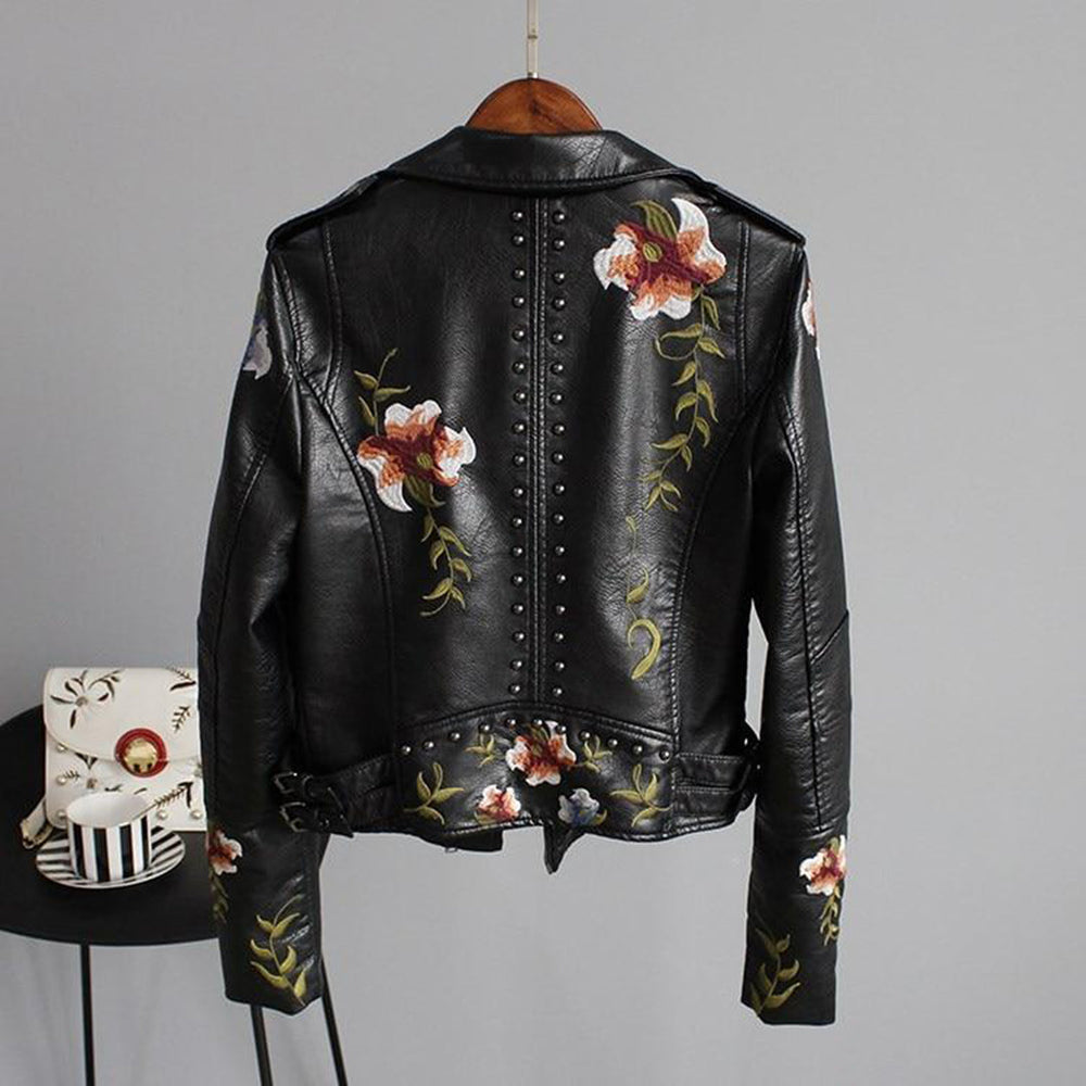 Jemima - Women's Leather Biker Jacket