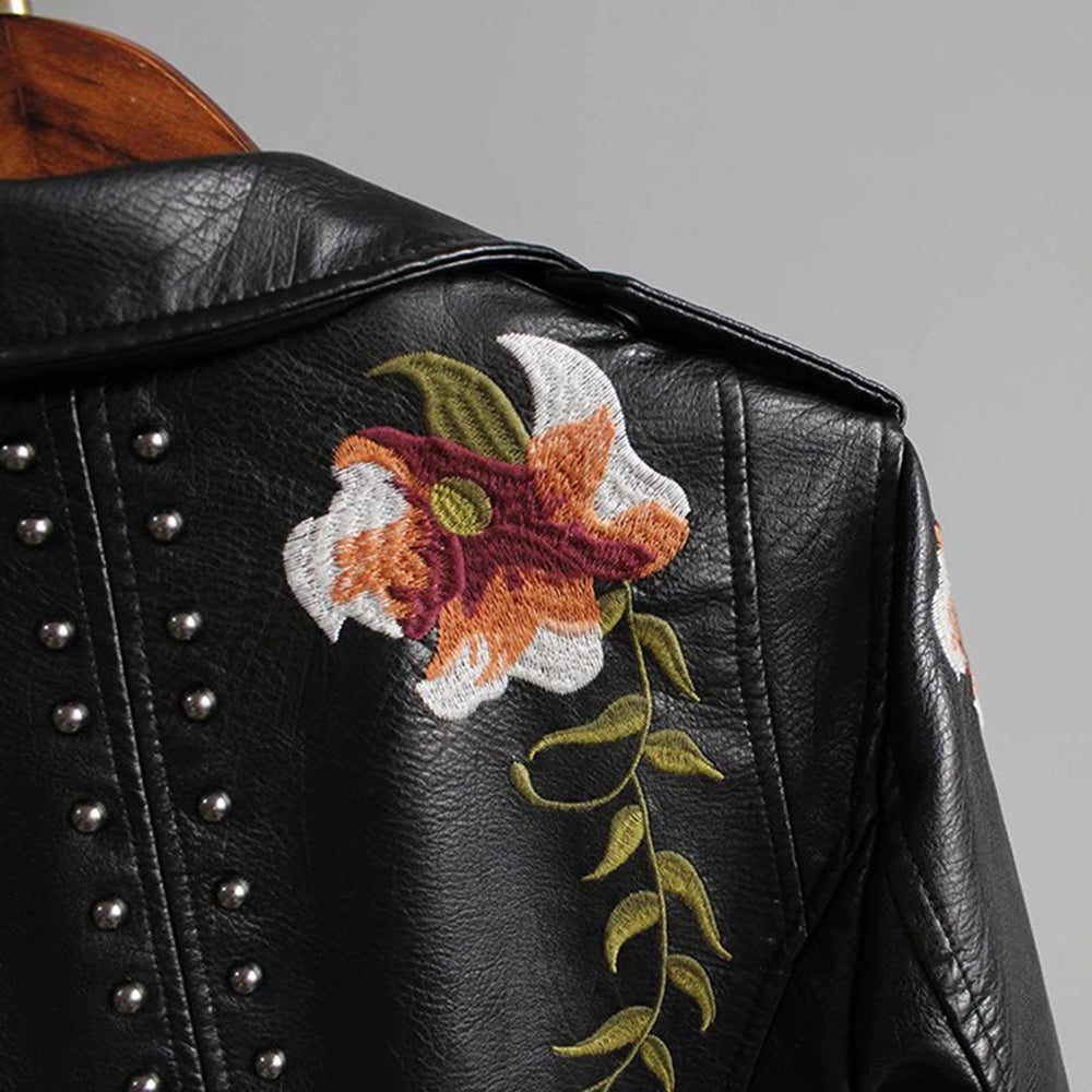 Jemima - Women's Leather Biker Jacket