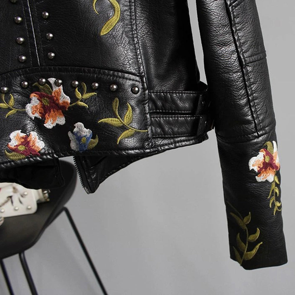 Jemima - Women's Leather Biker Jacket