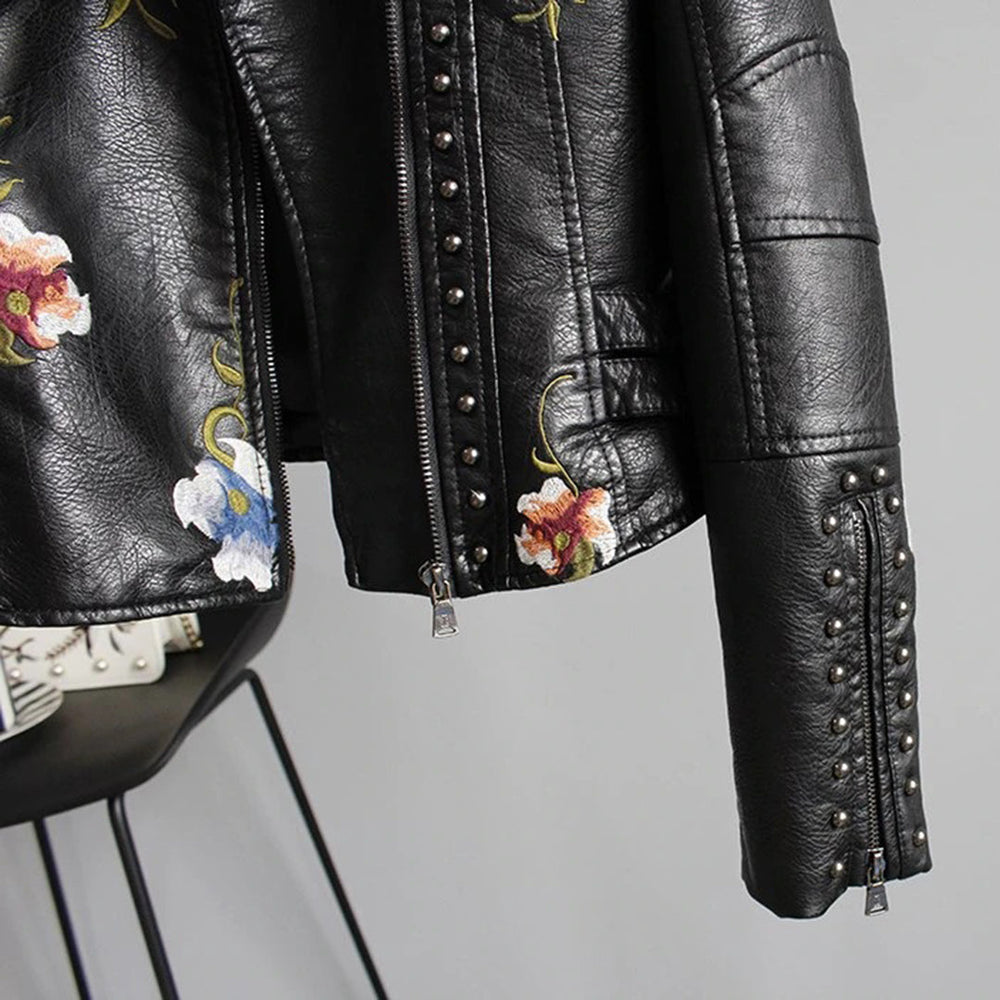 Jemima - Women's Leather Biker Jacket