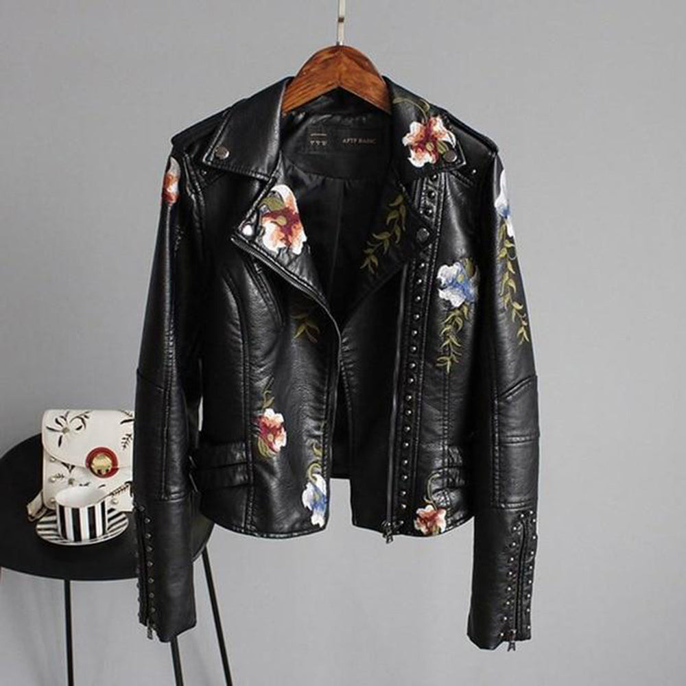 Jemima - Women's Leather Biker Jacket