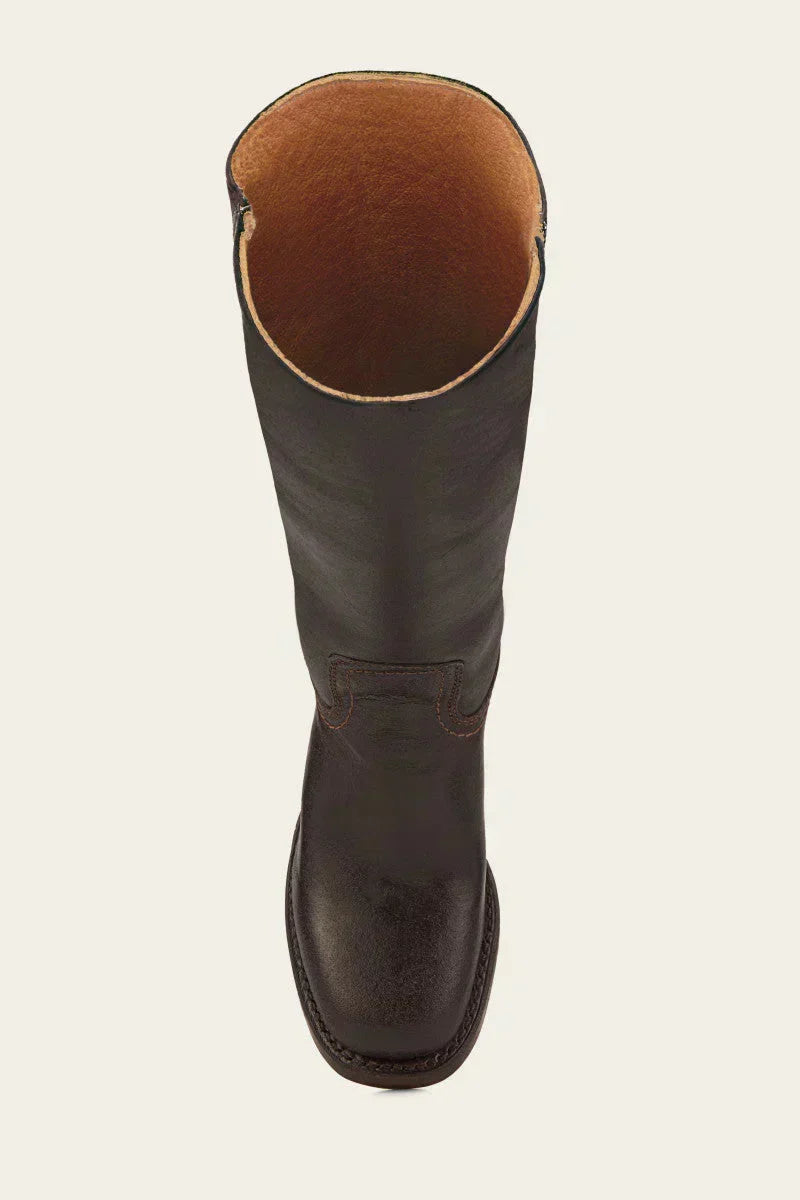Josephine - Women's Block Heel Leather Knee High Boots