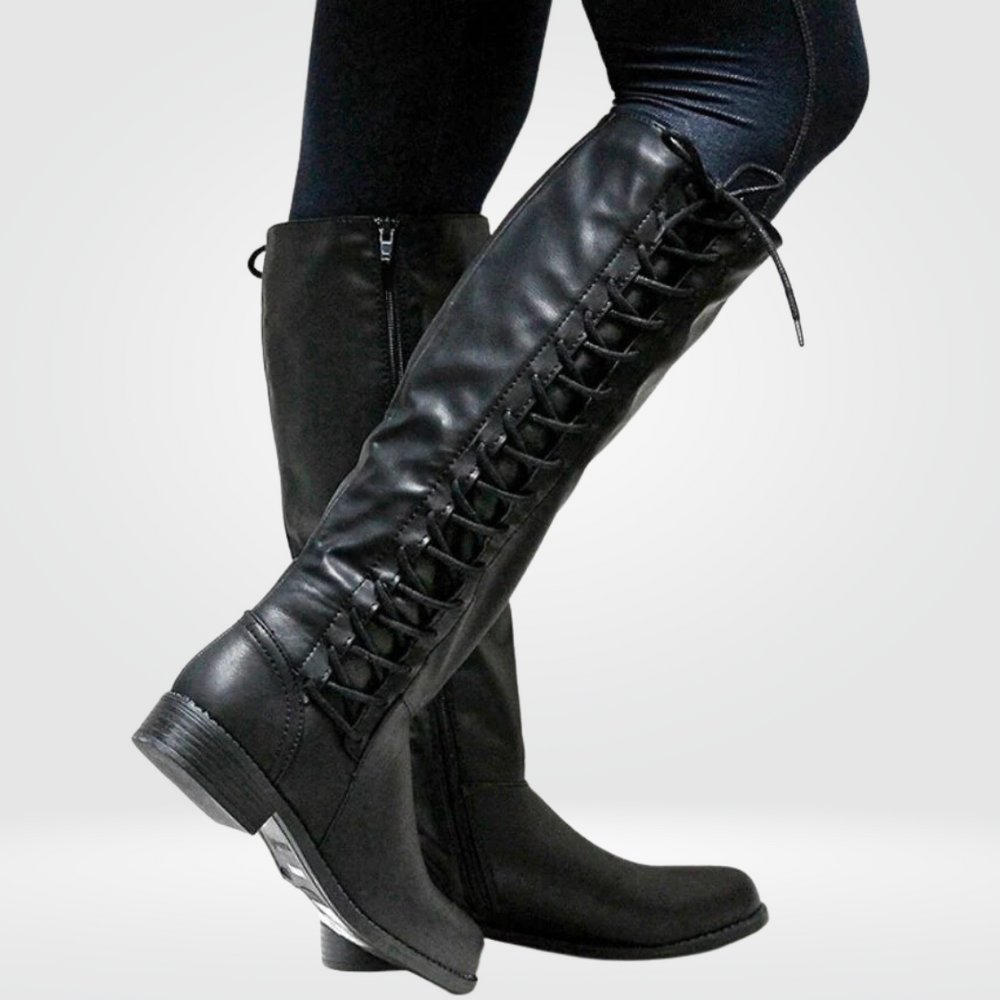 Junia - Women's Lace Up Knee High Boots
