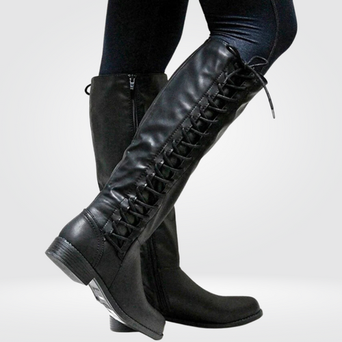 Junia - Women's Lace Up Knee High Boots