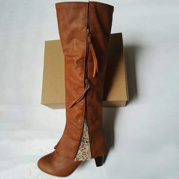 Leonie - Women's Heeled Knee High Boots