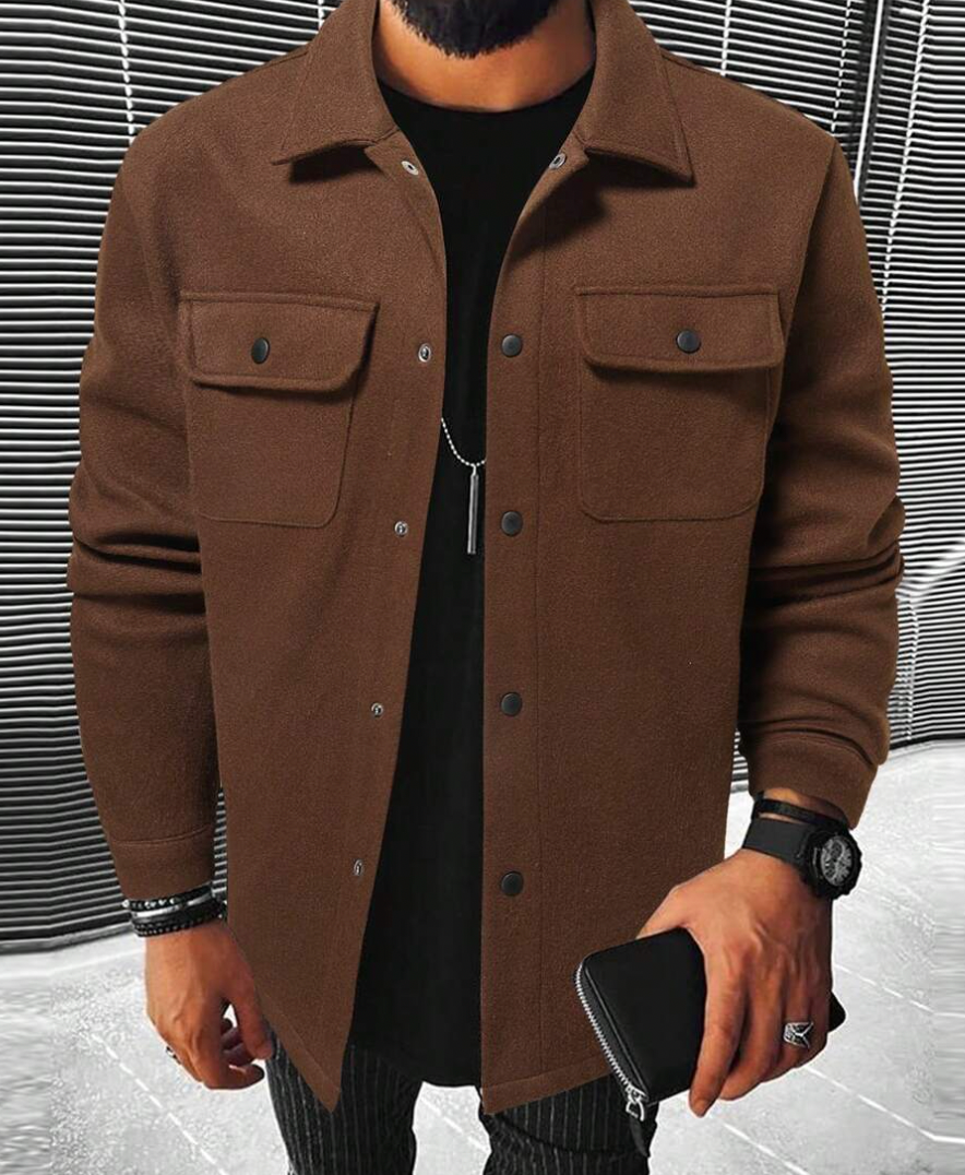 Lorcan - Men's Flannel Lined Shirt Jacket
