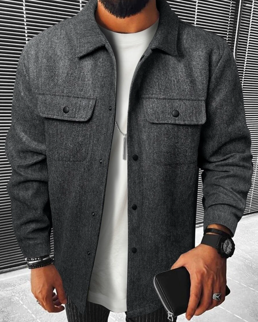 Lorcan - Men's Flannel Lined Shirt Jacket