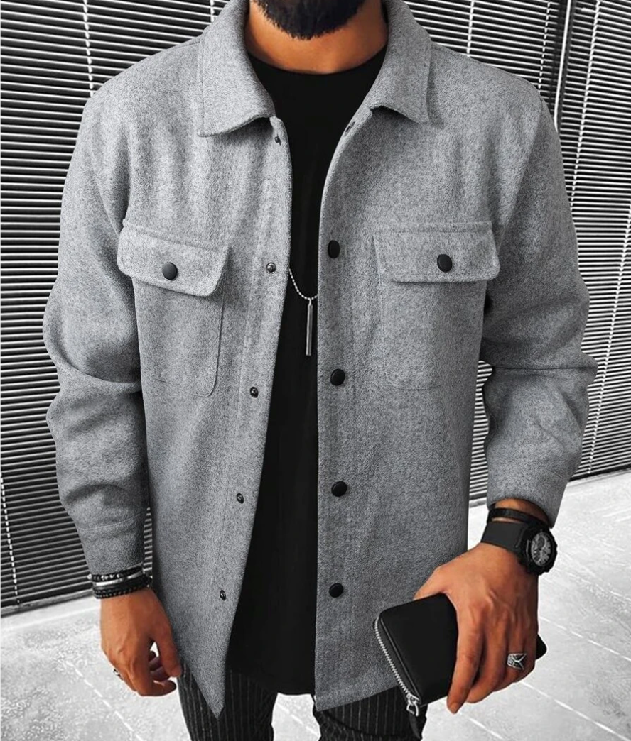 Lorcan - Men's Flannel Lined Shirt Jacket