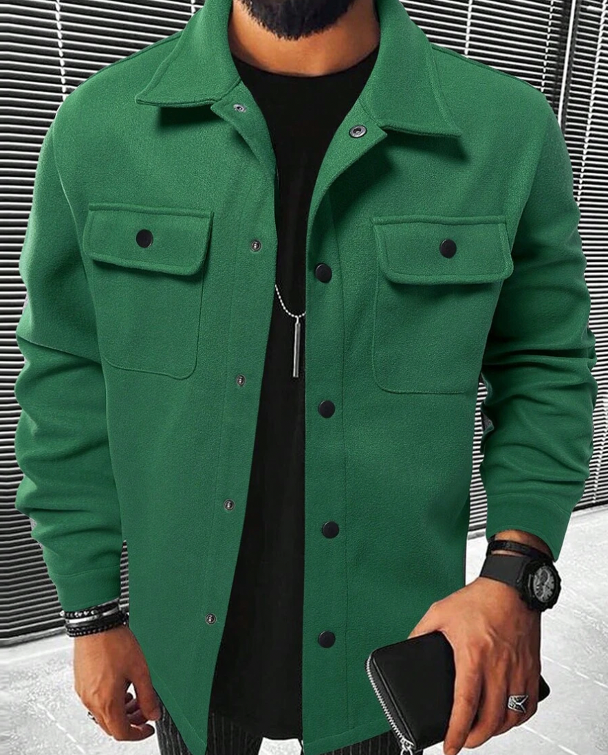 Lorcan - Men's Flannel Lined Shirt Jacket
